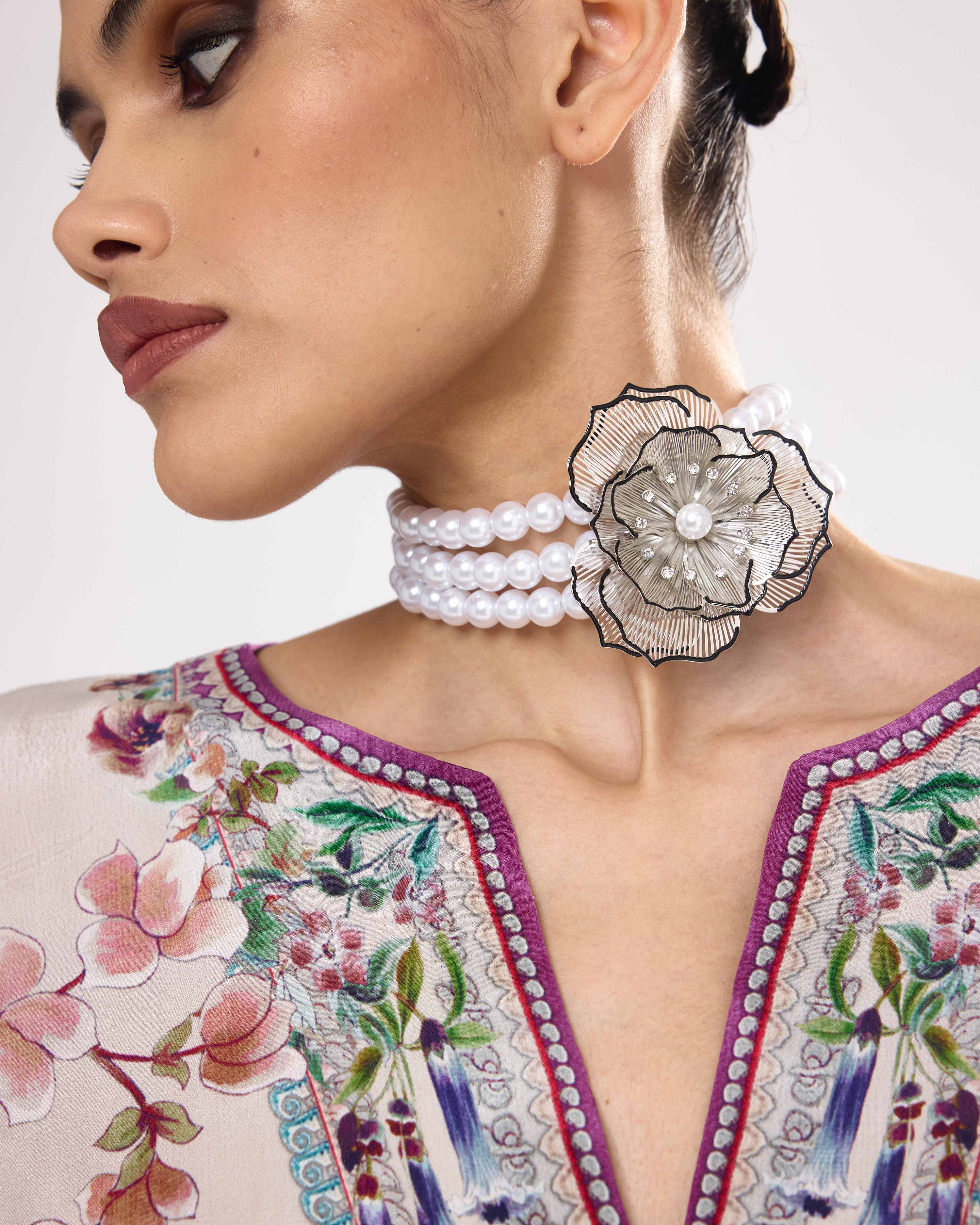 Pearl Rose necklace