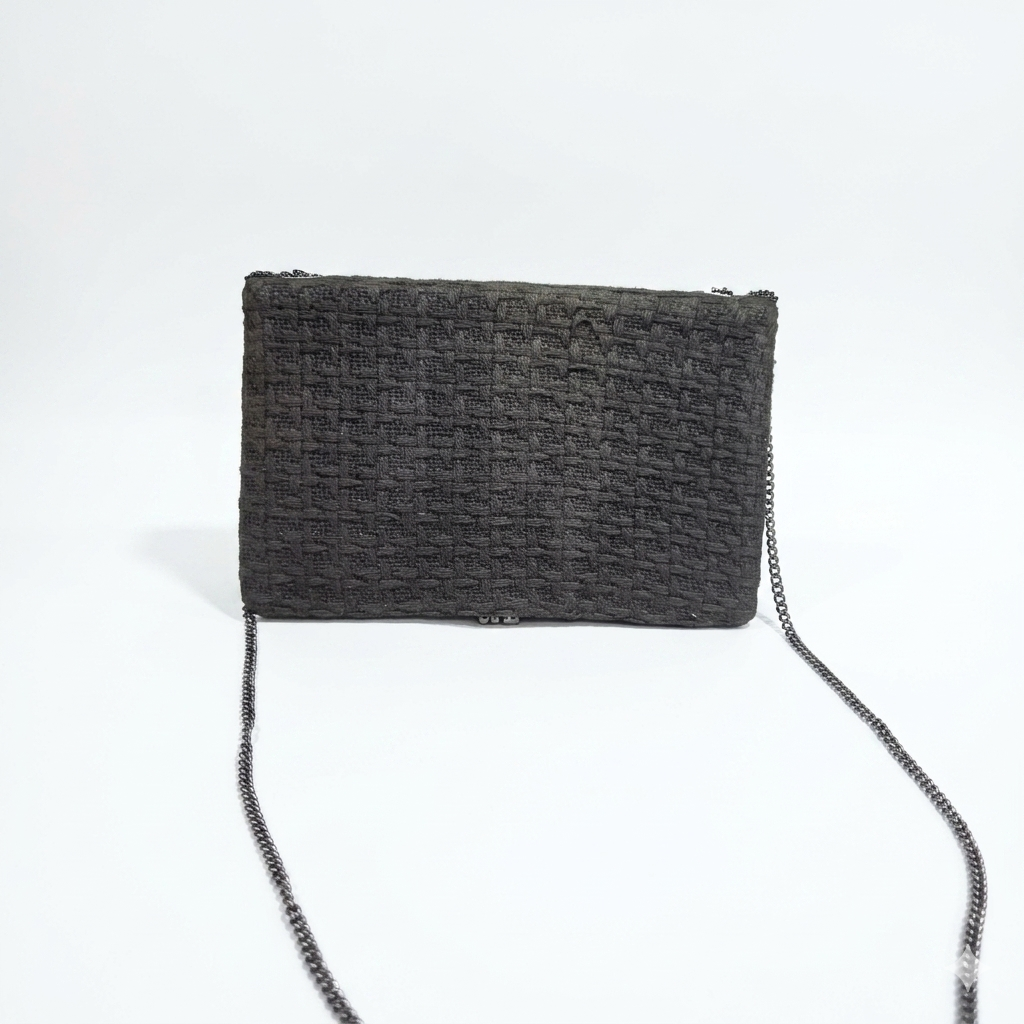 Nour Sea Shell Bead Bag in Black