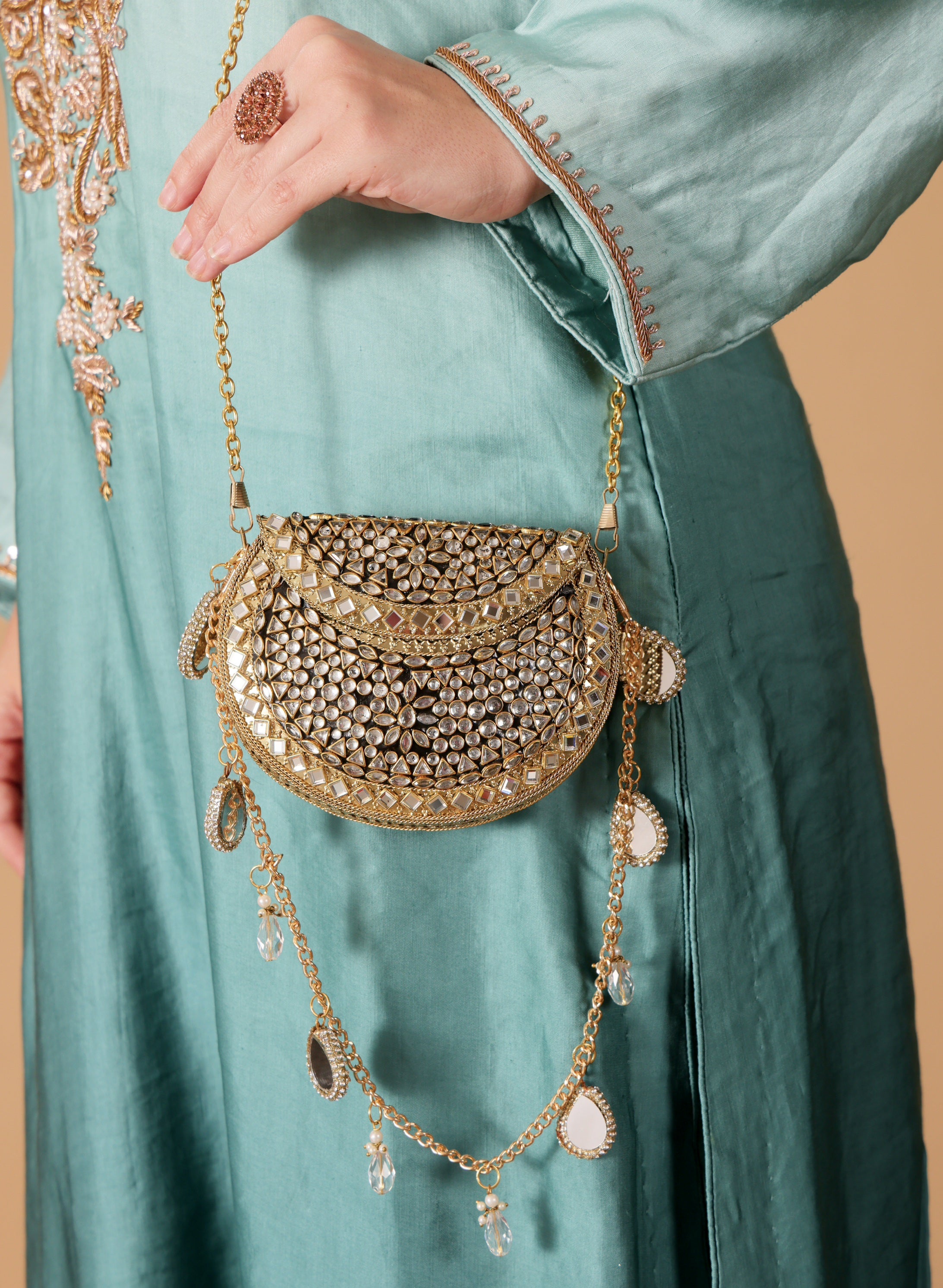 Mini kundan mosaic bag Main image