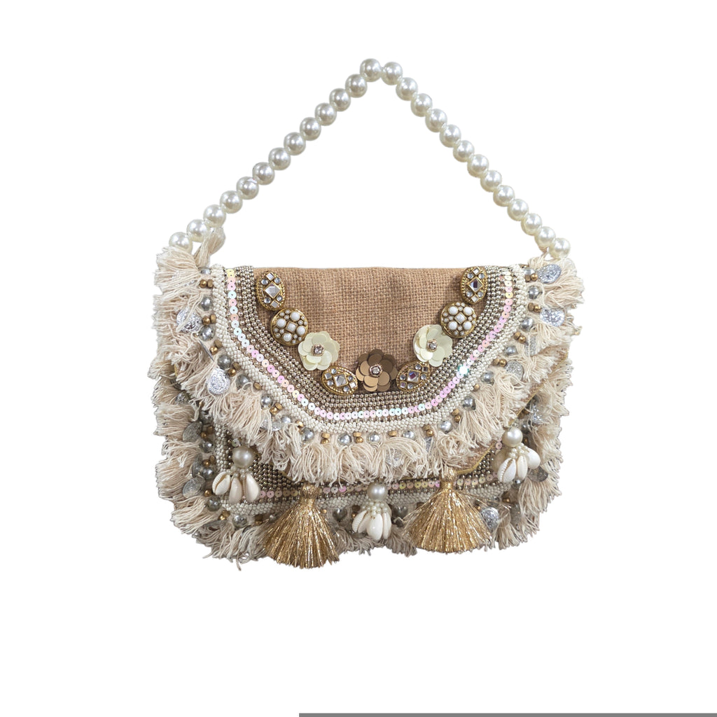 Banjara Bag (Gold and White)