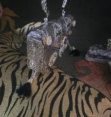 Dalia brass bag in silver