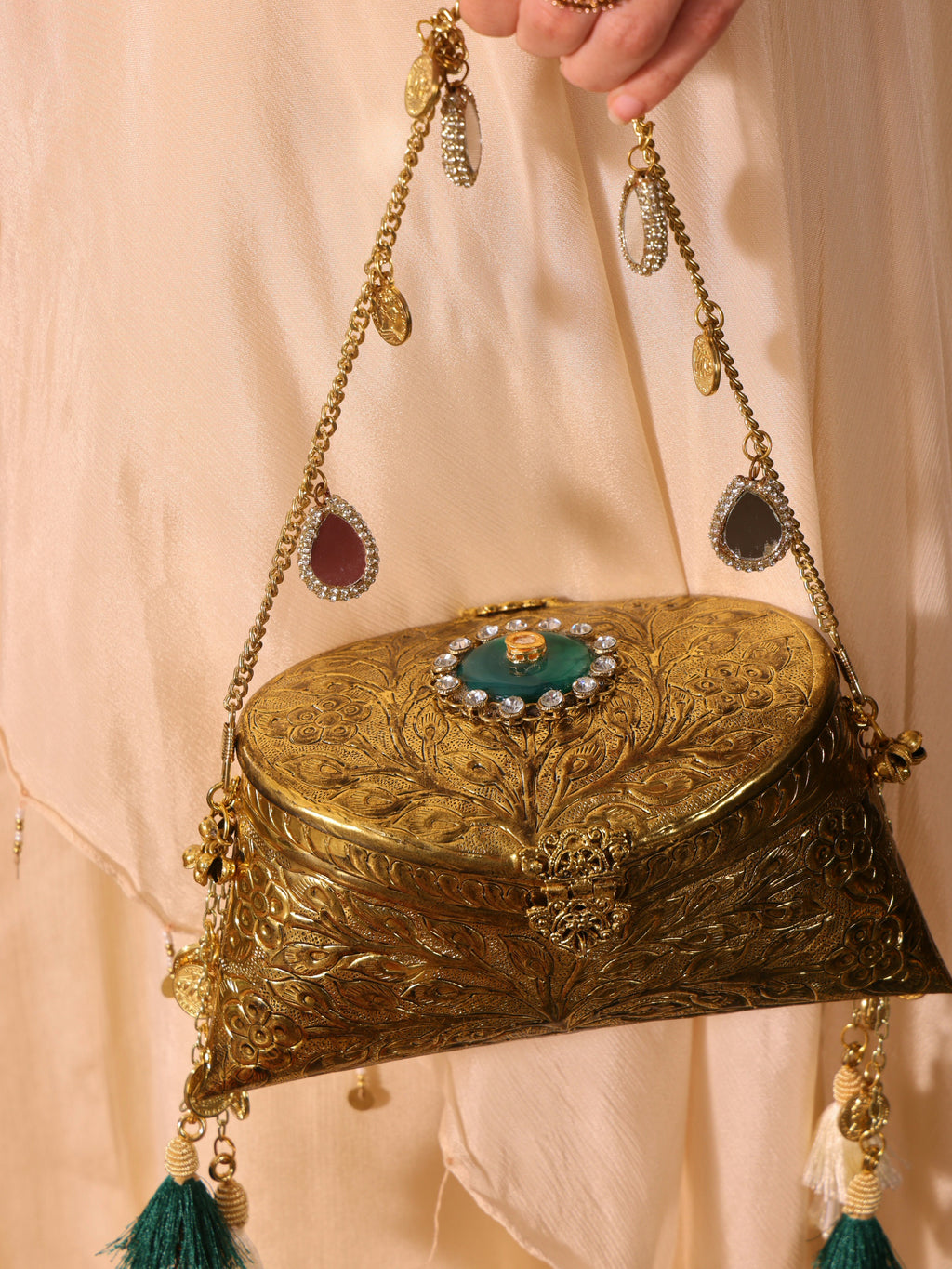 Ayca Mini Gold Bag