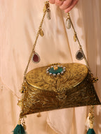 Ayca Mini Gold Bag