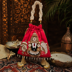 Tirupati potli bag in red