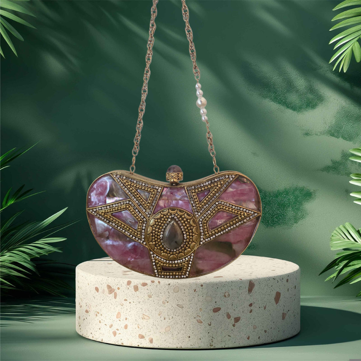 Zeina clutch bag [ pink]