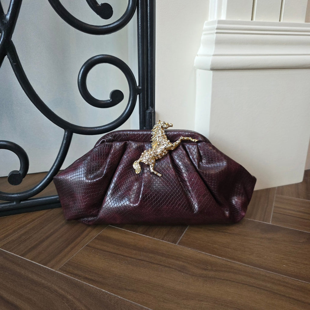 Horse pouchette bag [ Burgundy]