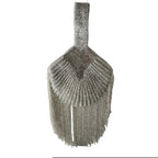 Falling cutdana bag in silver