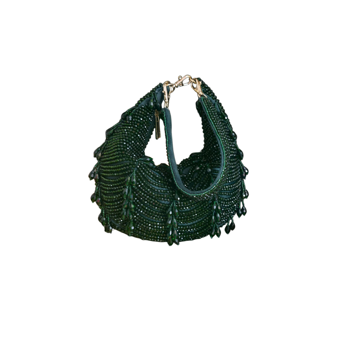 Crystal Droplet moon bag  [Emerald green]