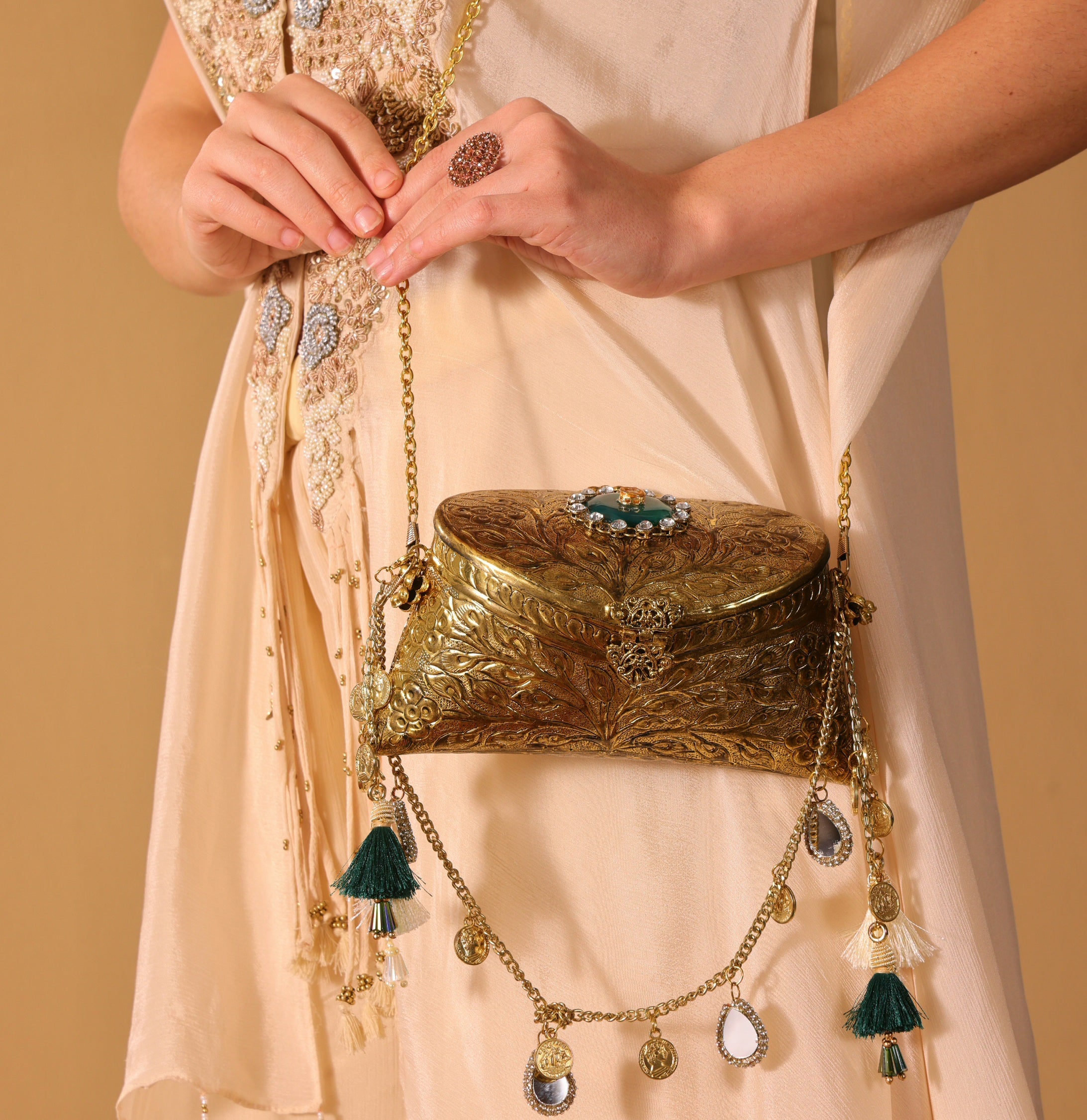 Ayca Mini Gold Bag Secondary image
