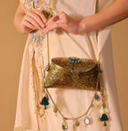 Ayca Mini Gold Bag