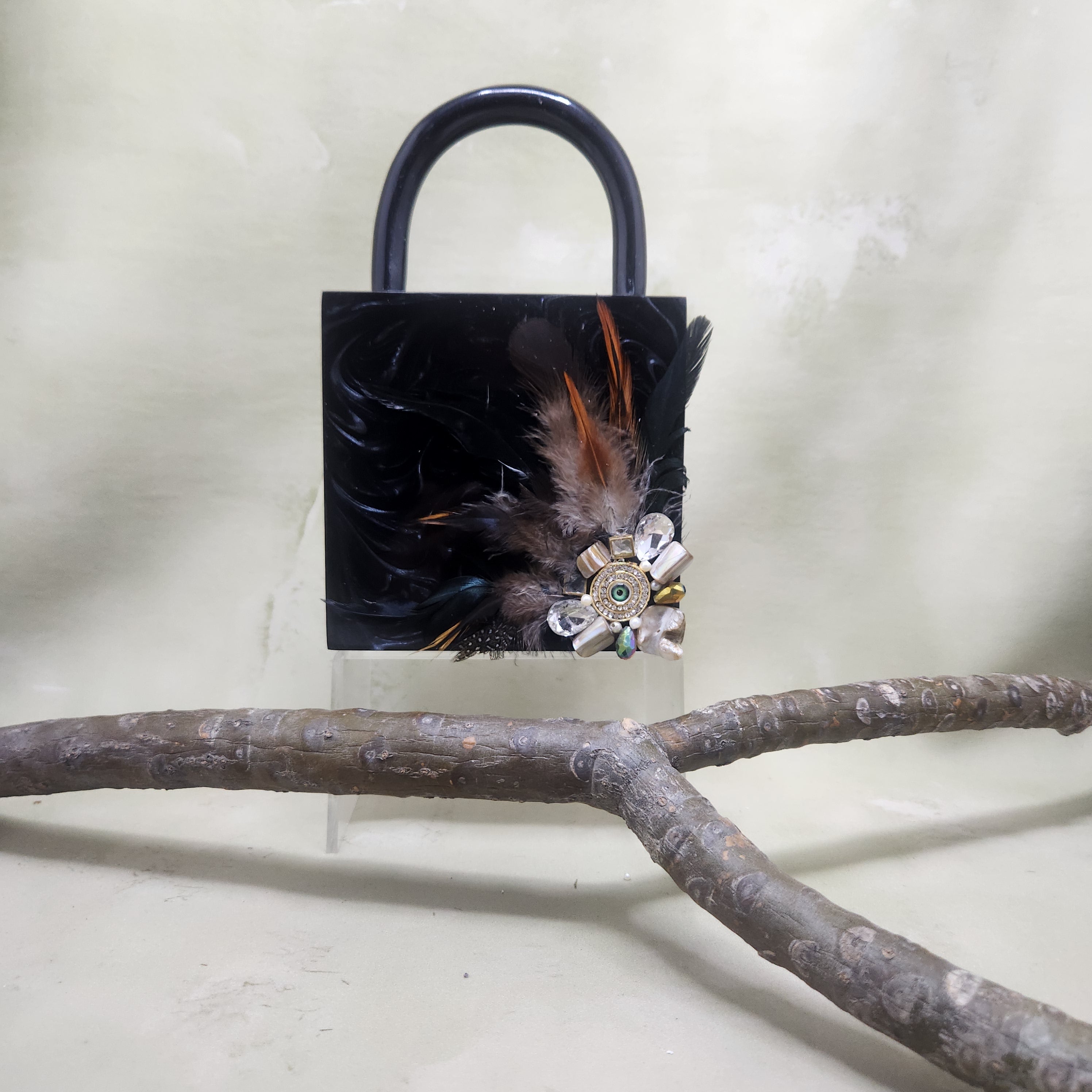 Feather saga evil eye mini [black] Main image