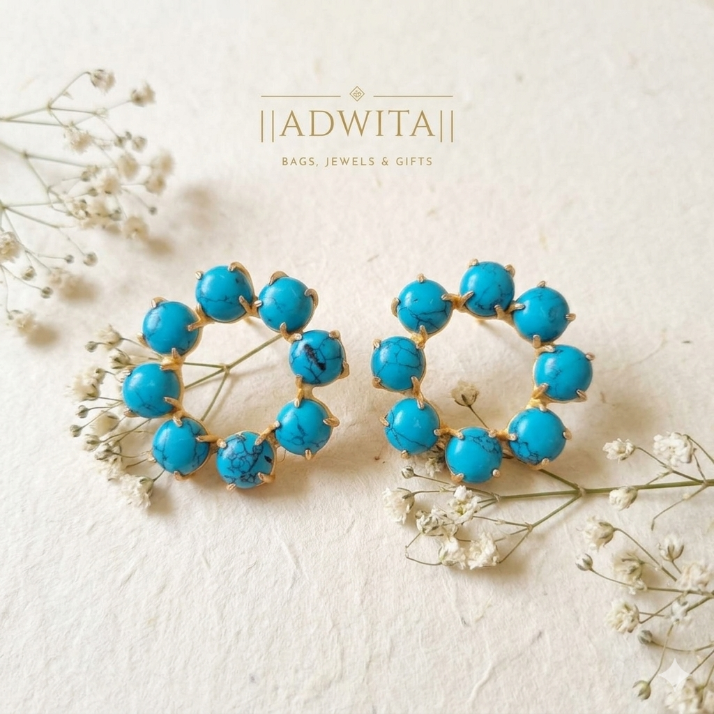 Mini Turquoise Round Studs Main image