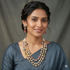 Multi shade multi Layer Stone Necklace