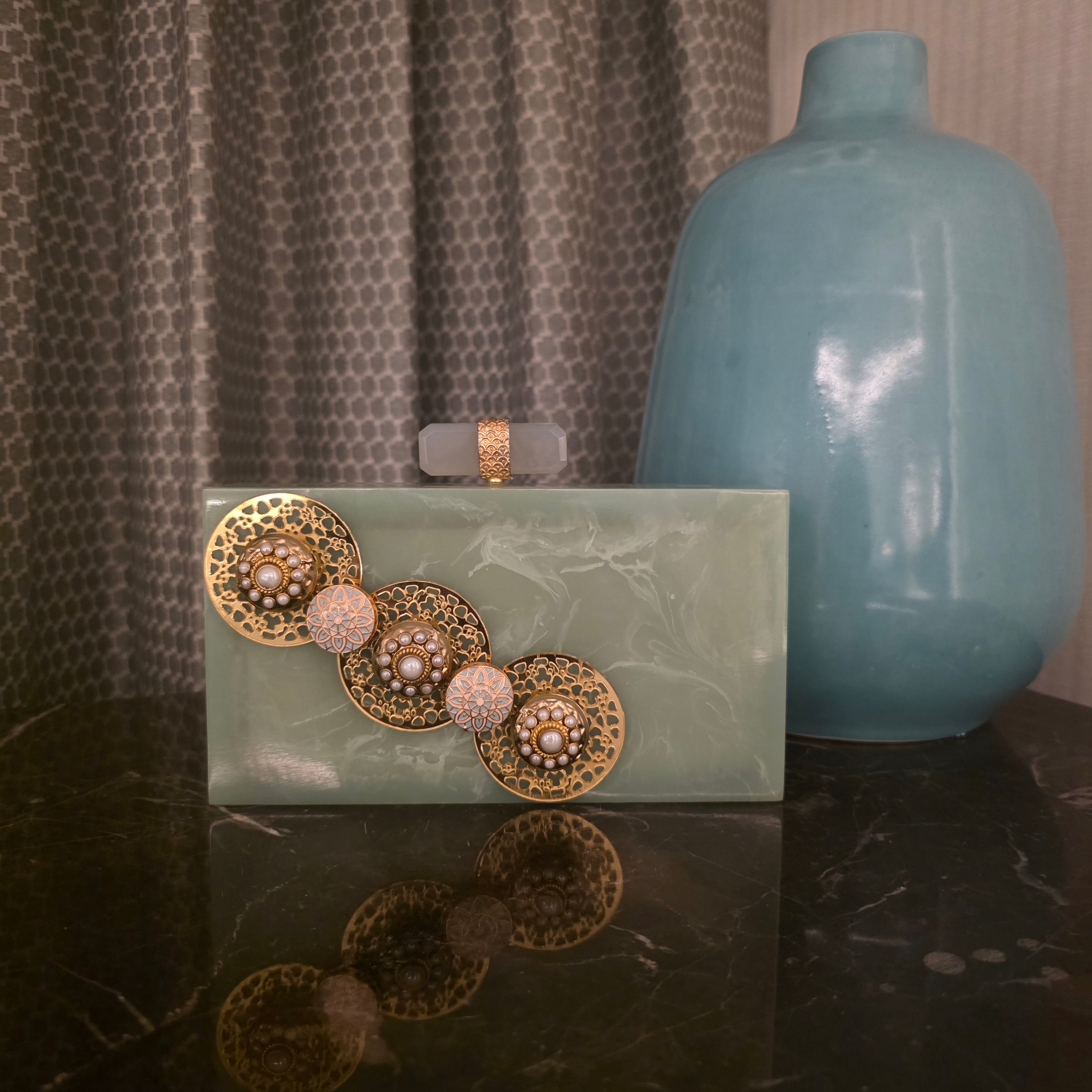Moraccan Button Bag [mint green]