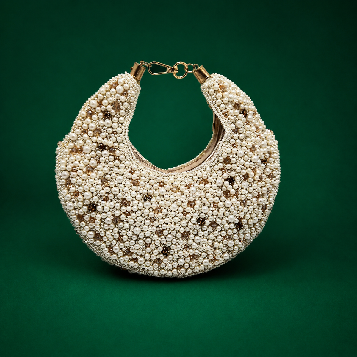 The Pearl Half Moon Bag[ multi pearl] Main image