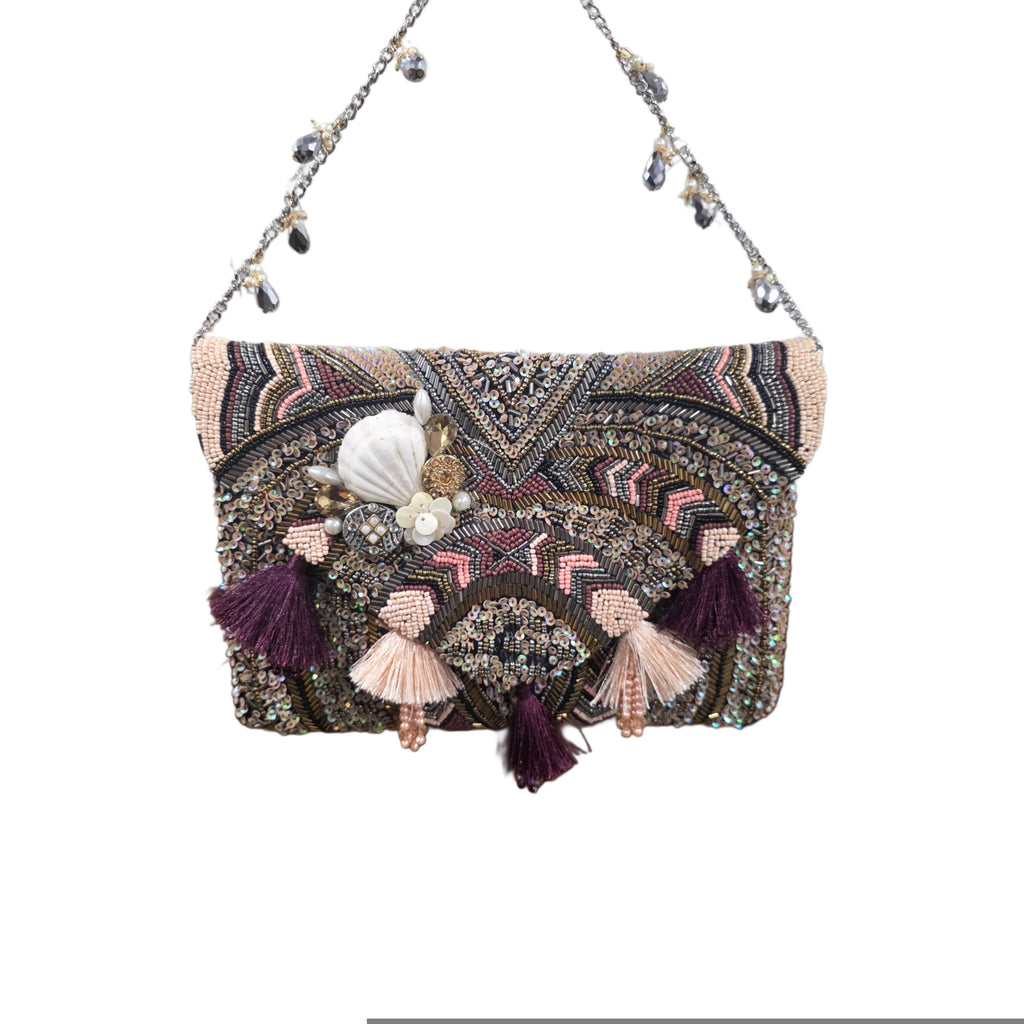 Laiba Flap Bag close-up of embroidery detail