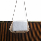 Elephant batua bag in silver
