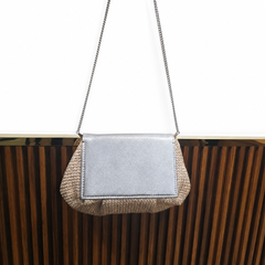Elephant batua bag in silver