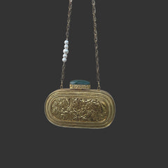Crystal Bag With Hint Of Emerald