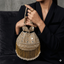 Falling pearls mirror bag [black]