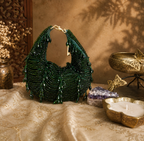 Crystal Droplet moon bag  [Emerald green]