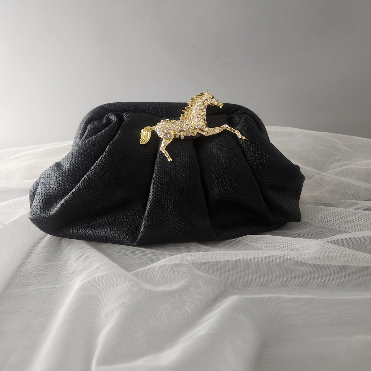 Horse Pouchette in Snake Print