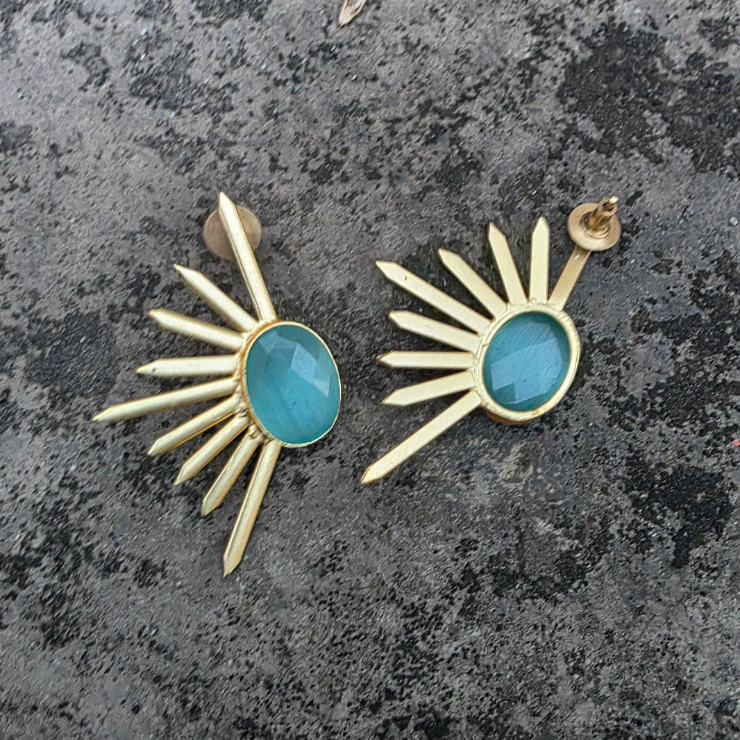 Arrow studs [turquoise]