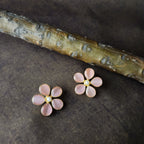 Pink Flower Studs