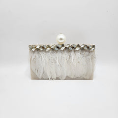 Paksh Clutch - Ivory white