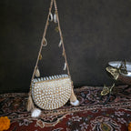 Pearl mosaic mini bag gold