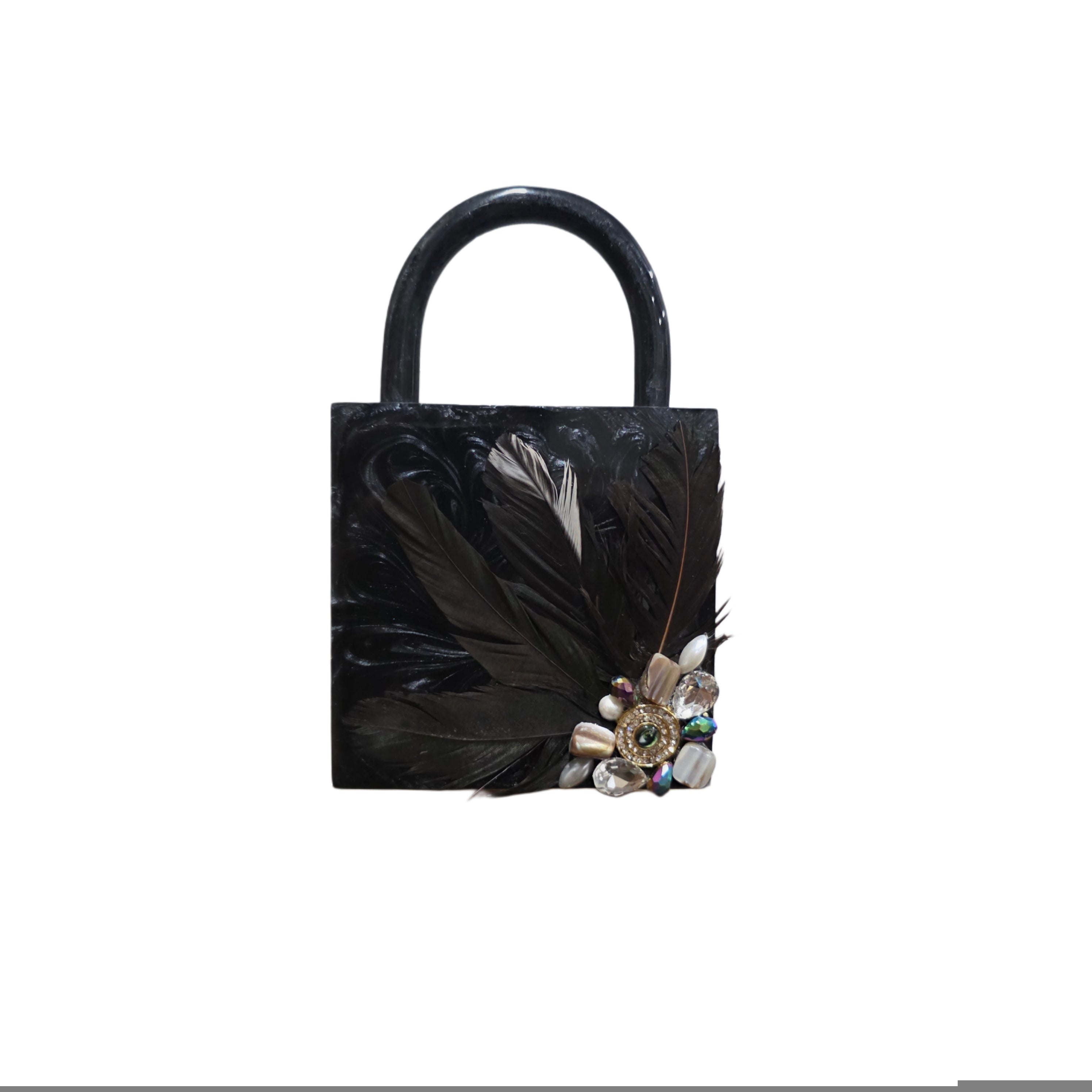 Feather saga evil eye mini [black]