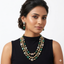 Shades of green multi layer necklace