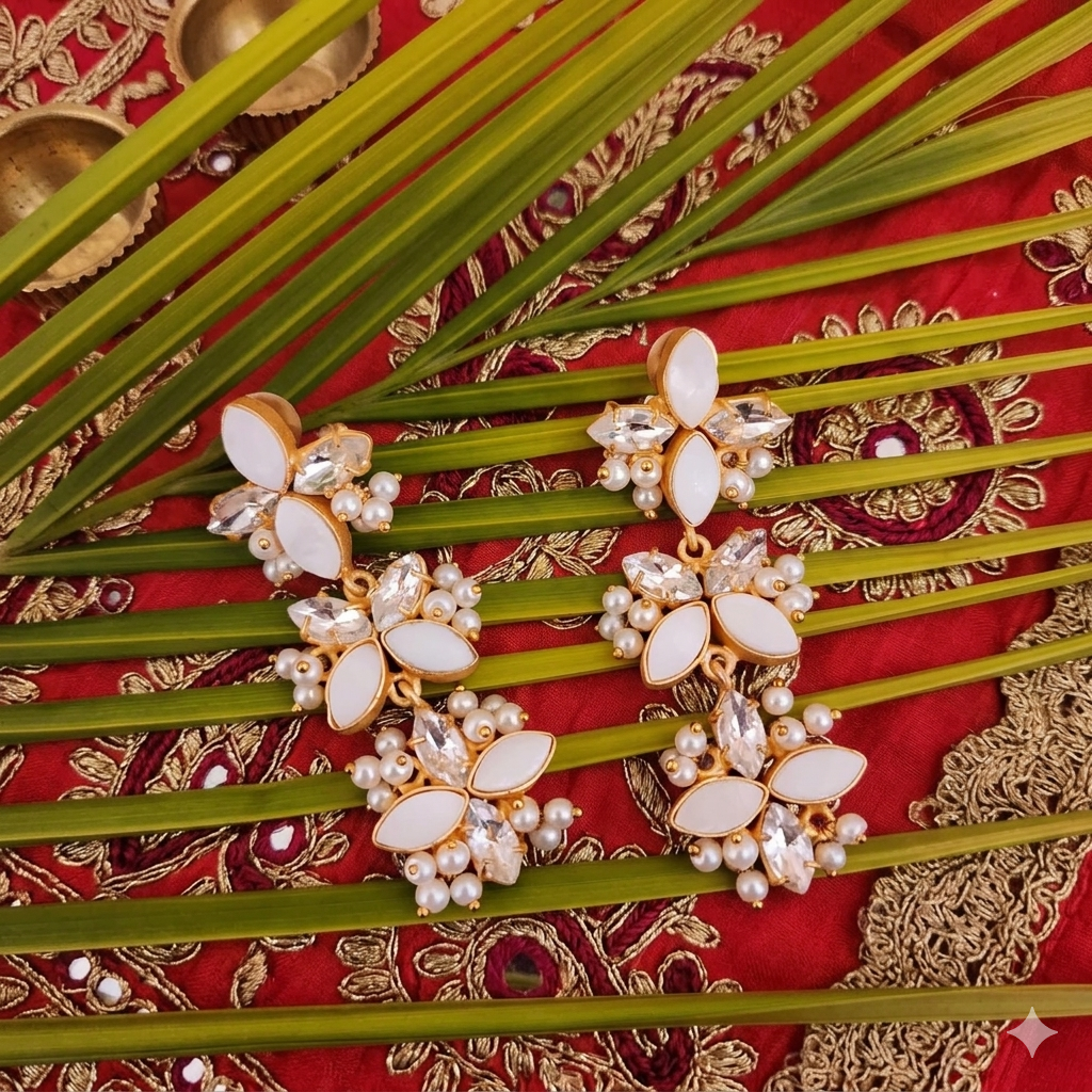 Pearl chip zirconia dangler
