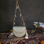 Pearl mosaic mini bag gold