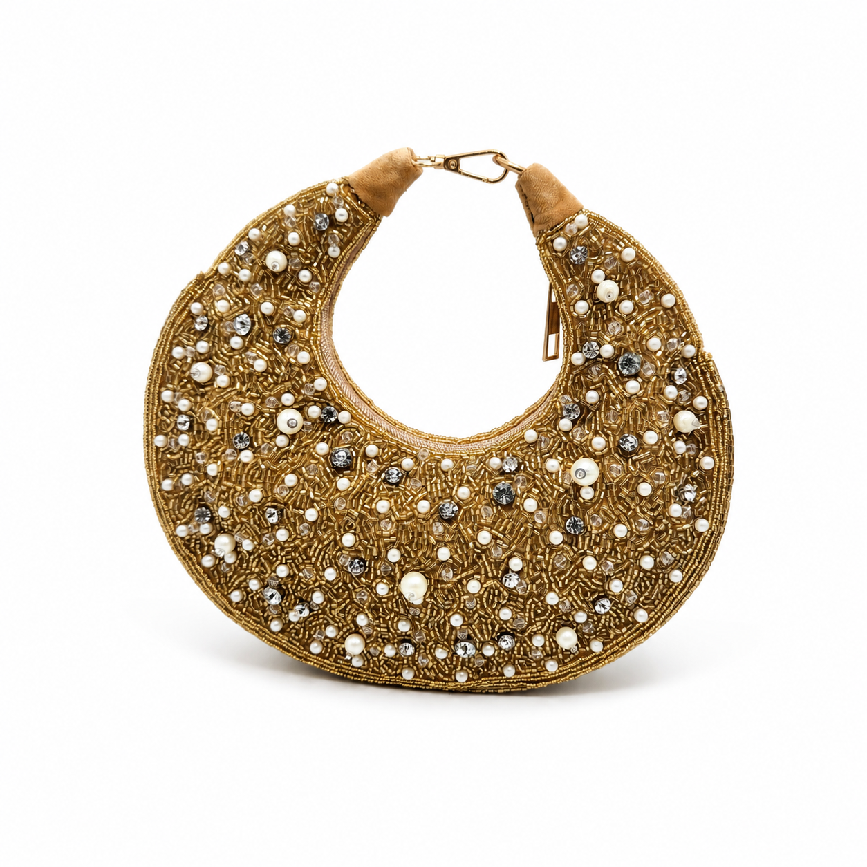 The pearl half moon bag [ gold]
