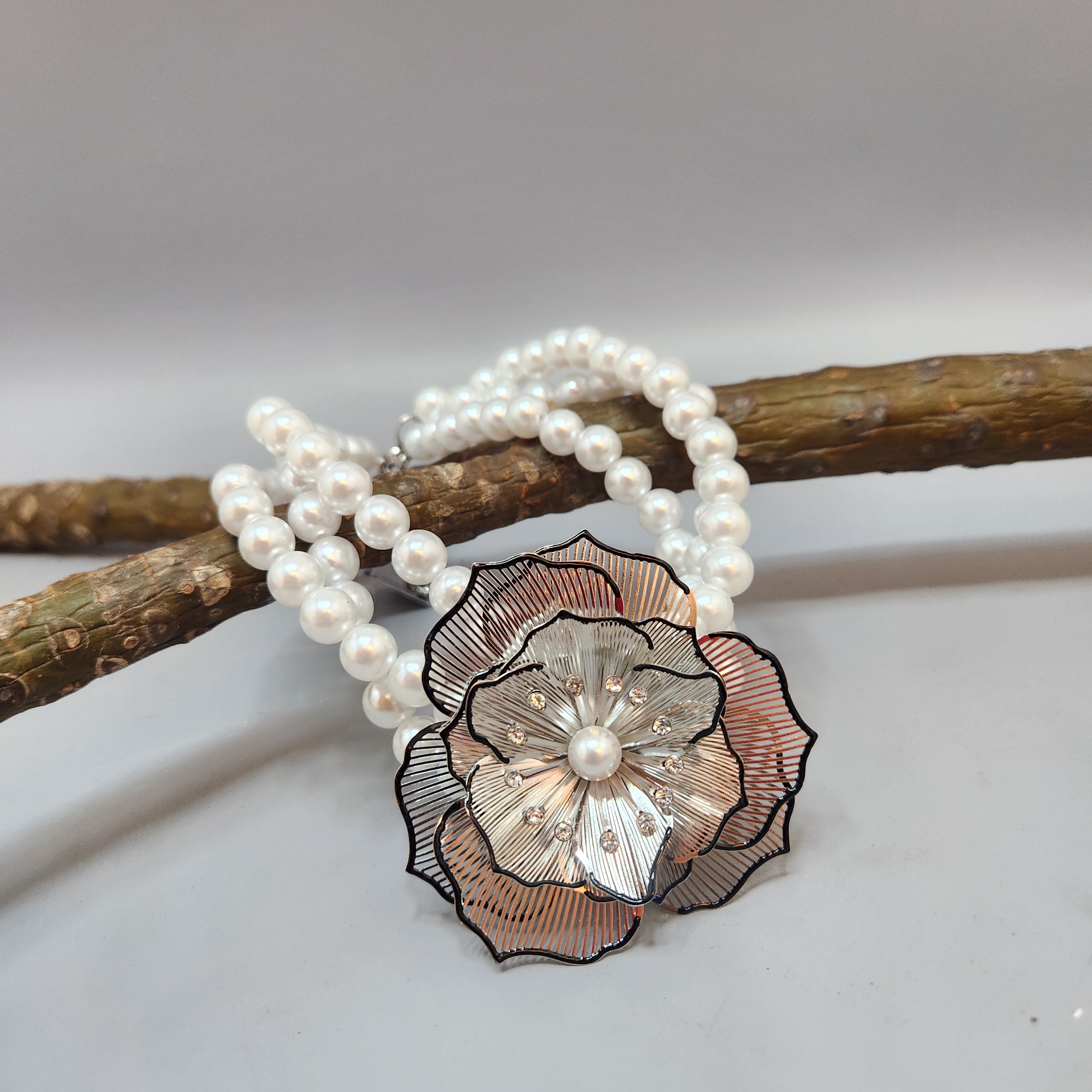 Pearl Rose necklace