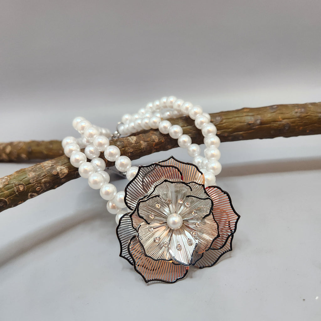 Pearl Rose necklace