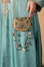 Mini kundan mirror bag [ Emerald green]