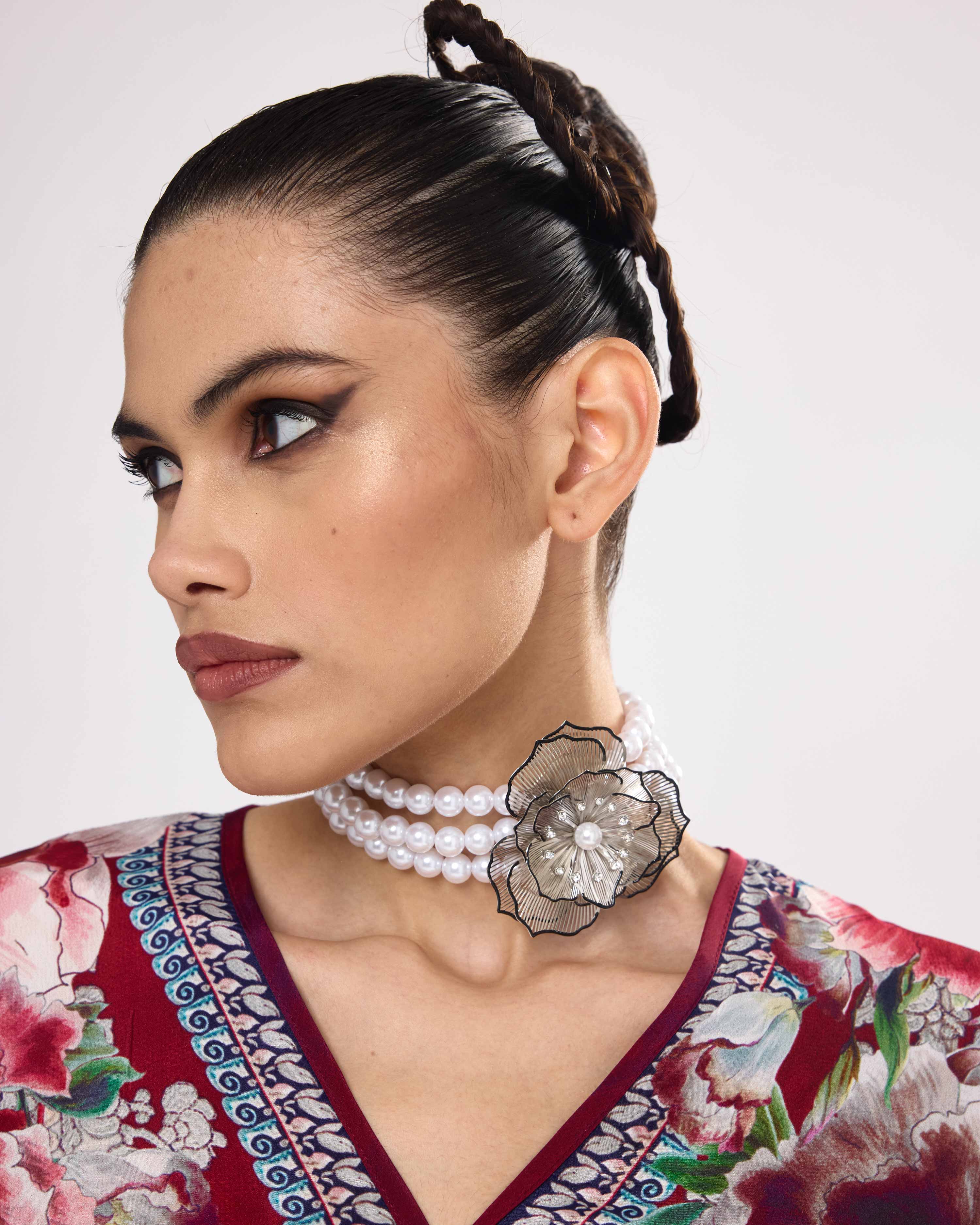 Pearl Rose necklace