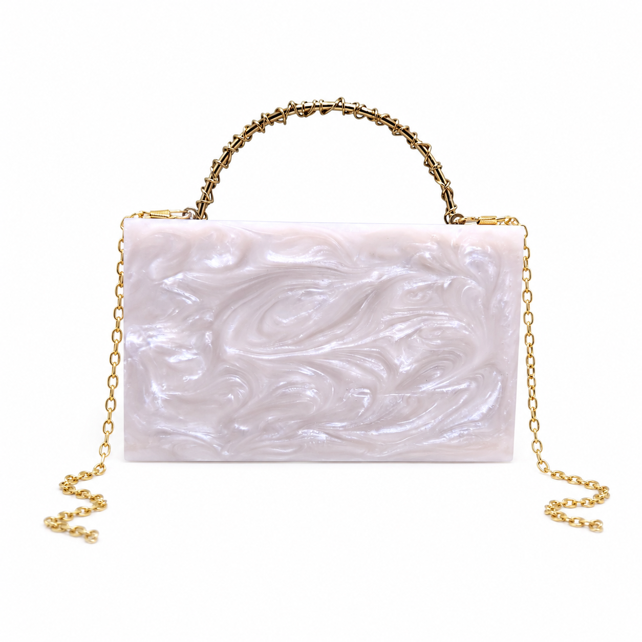 The Agate Handle Bag [ ivory white]