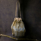 Fringe Potli in shades of Silver and Gold