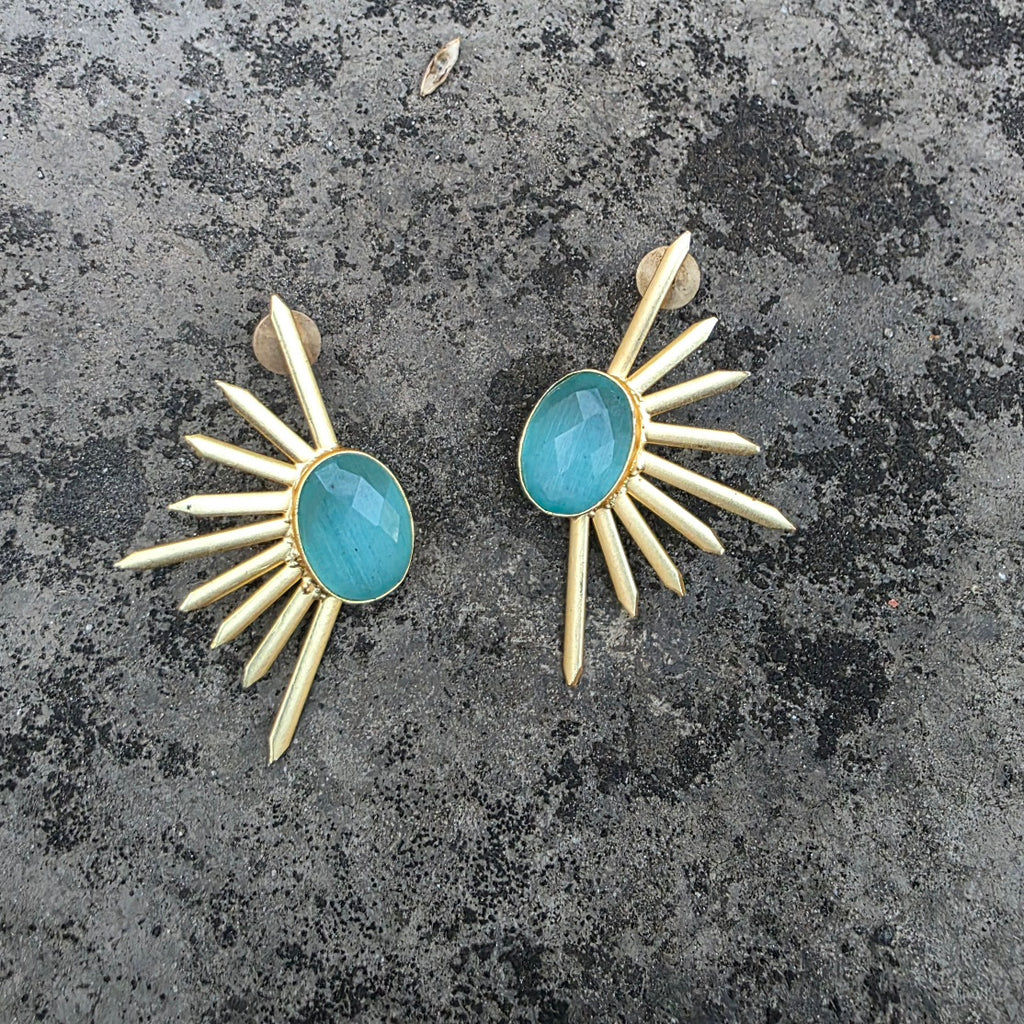 Arrow studs [turquoise]