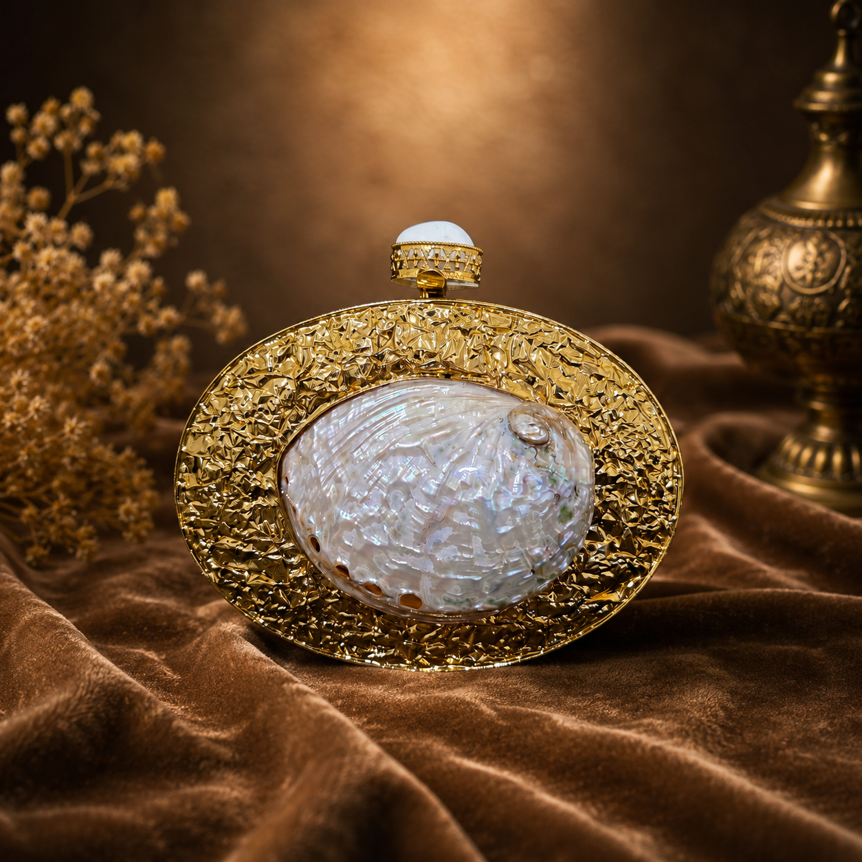 Mini Crush Abalone Bag with abalone shell detailing