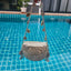 Mini mirror coin bag- silver