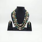 Shades of green multi layer necklace