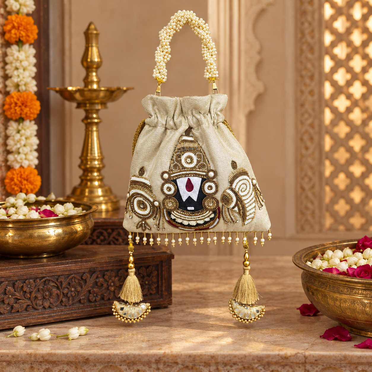 Tirupati Potli Bag [ Ivory shade] Secondary image