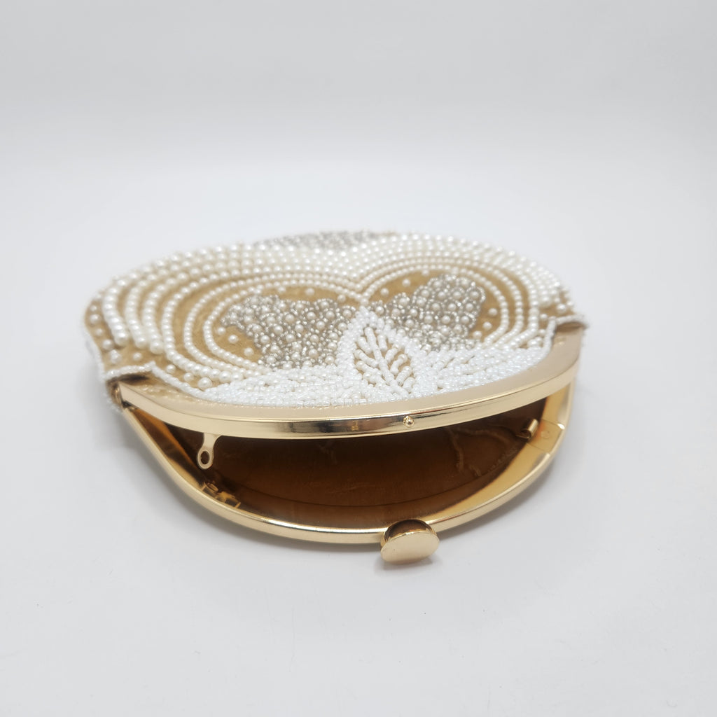 Rosette Cutch Bag in Peach