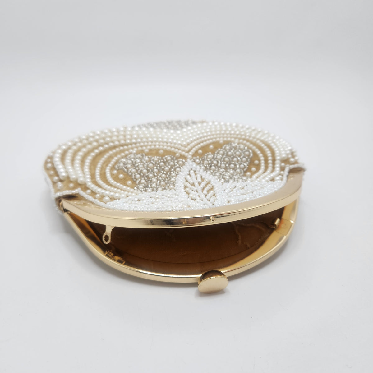 Rosette Cutch Bag in Peach