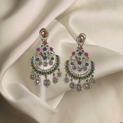 Multi meena kundan chandbali