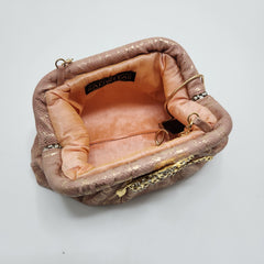 Horse pouchette in snake print [ pink]